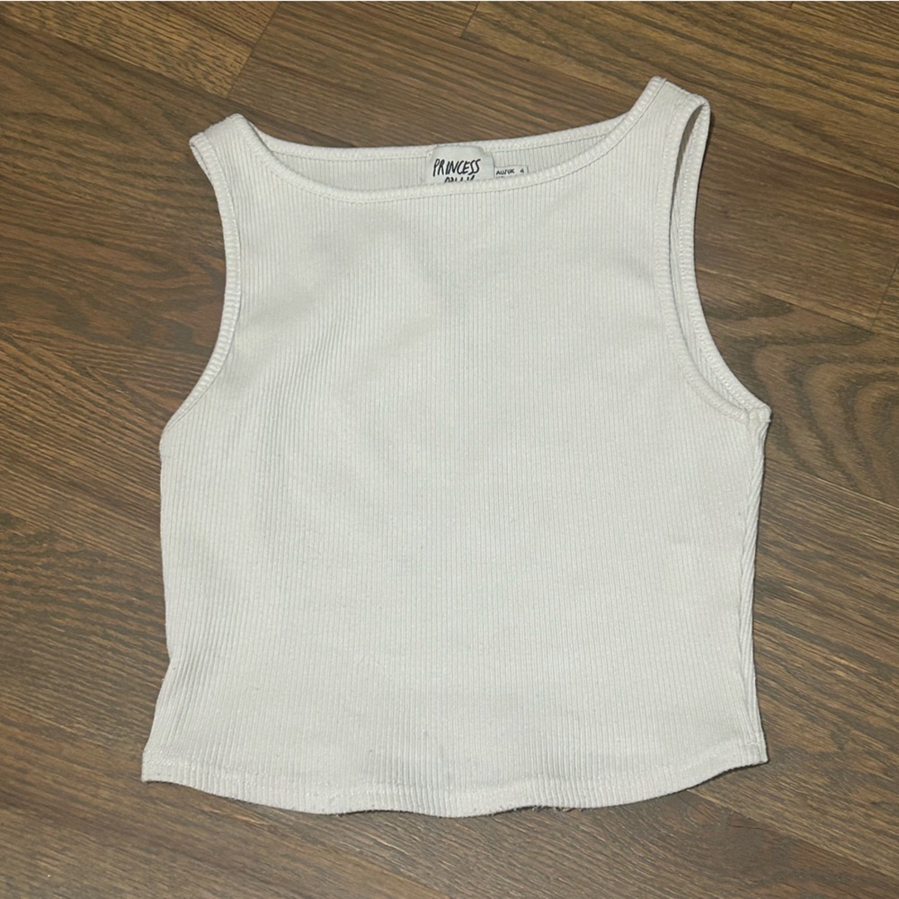 Princess Polly Basic White Tank Top Size 0